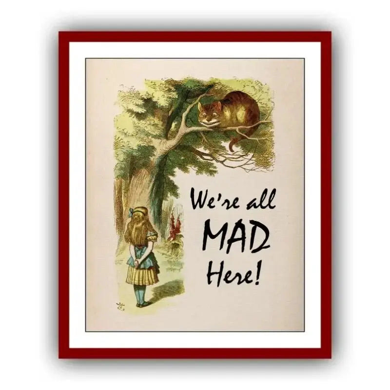 Wonderland Retro Fairy Tale Canvas Wall Art for Kids Room