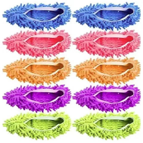 comfortable Mop Slippers Soft Washable Reusable Microfiber Foot Socks Suitable for Cleaning Dust in Bathrooms Kitchens and Bedr Peaceful Pleasures Health and Wellness 1 pair random color
