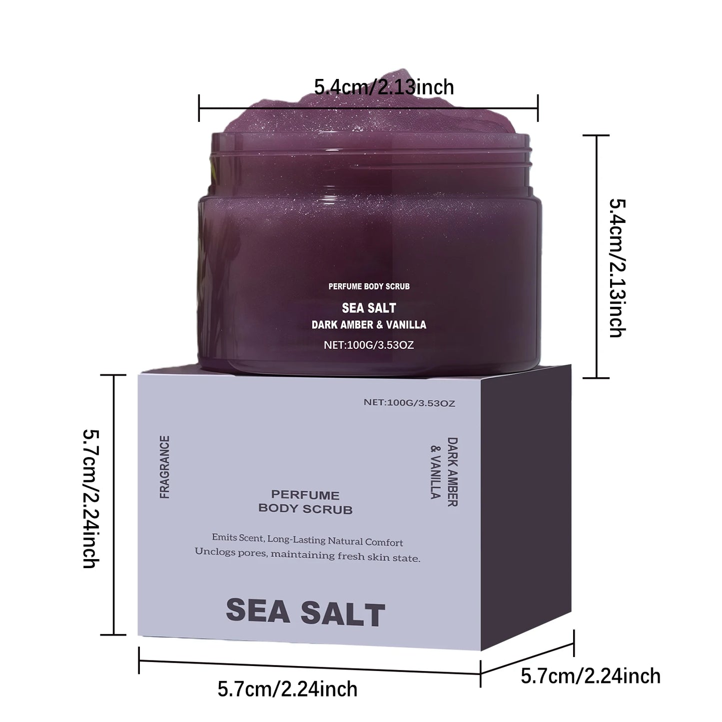 Perfume Body Scrub – Rose Coral & Amber Vanilla Salt Scrub