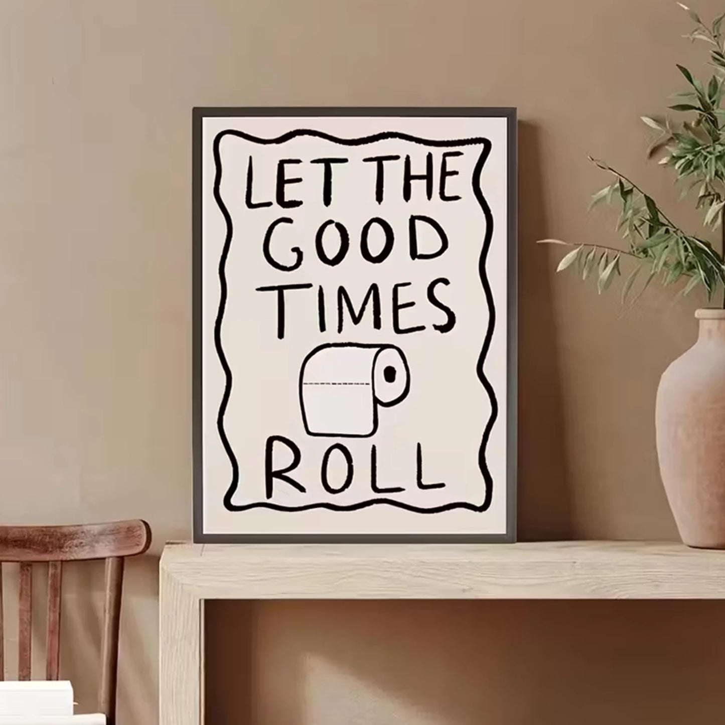 Funny Toilet "Let The Good Times Roll" Canvas Wall Art Print