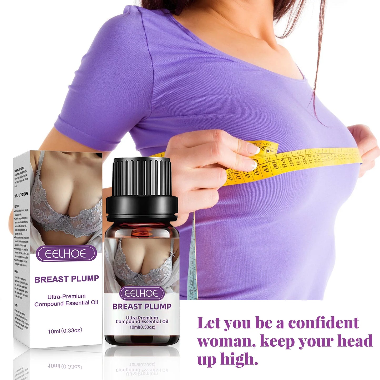 EELHOE Breast Firming & Lifting Massage Oil – Natural Plant Formula, 10ml Body Oil Peaceful Pleasures Health and Wellness