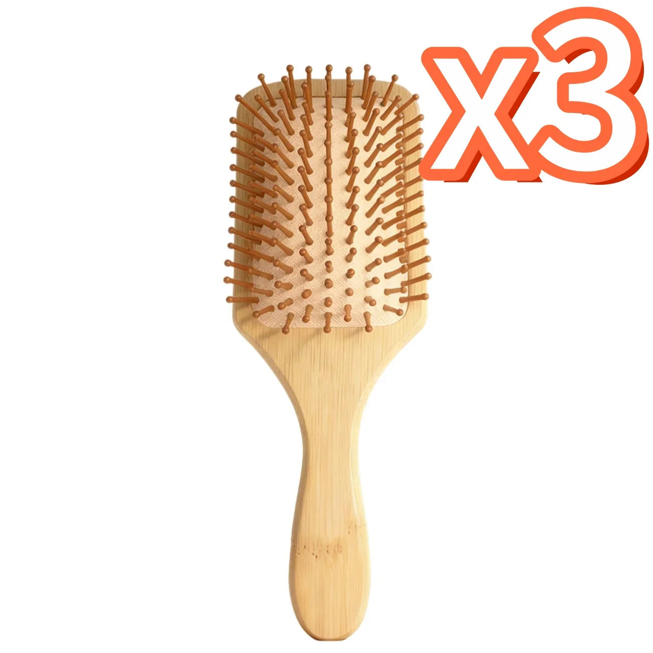 Natural Bamboo Air Cushion Hair Brush & Scalp Massager Comb