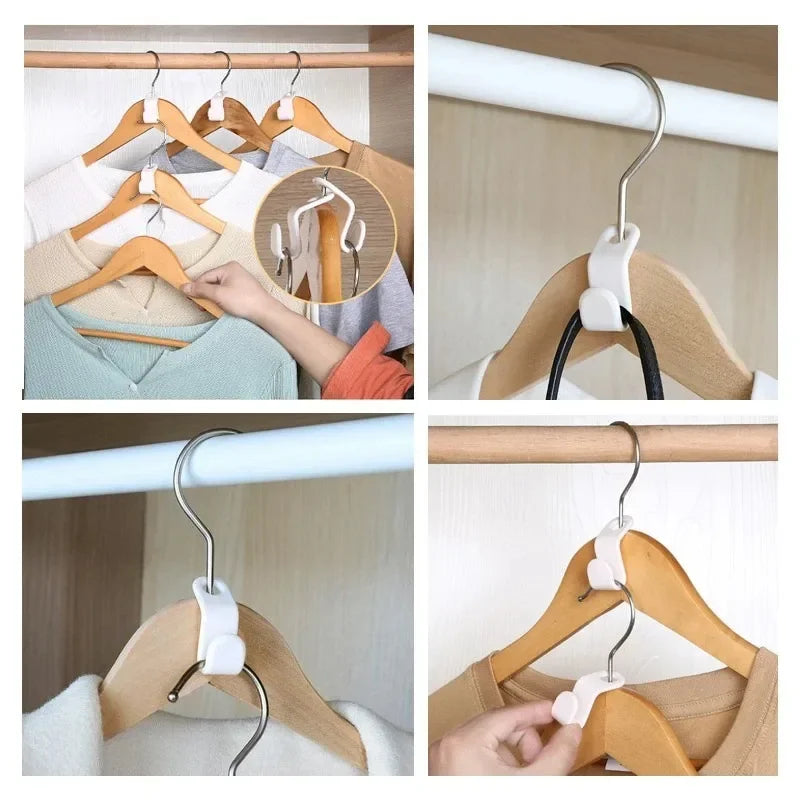 Closet Stacking Hanger Connector Hooks 10/20 Pcs – Space Saver Hanger Connector Hooks Peaceful Pleasures Health and Wellness