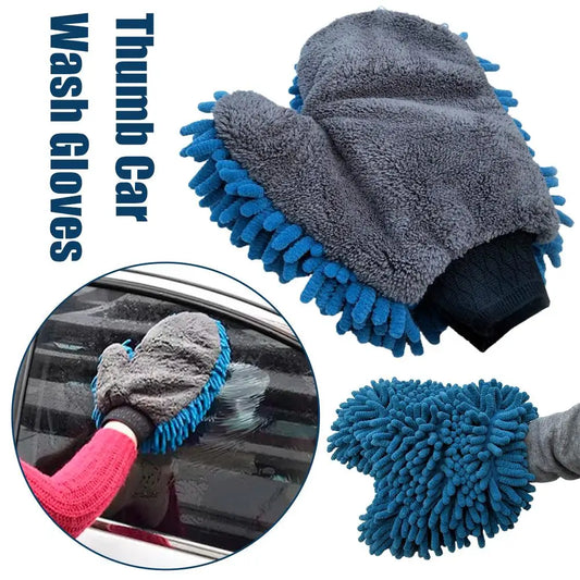 Microfiber Chenille Car Wash Gloves – Scratch-Free Double-Sided Car Wash Mitt Oasis Select