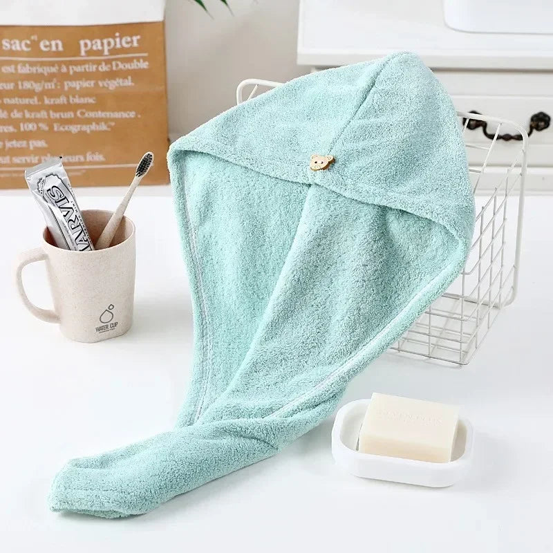 Microfiber Quick-Dry Hair Towel Cap – Super Absorbent