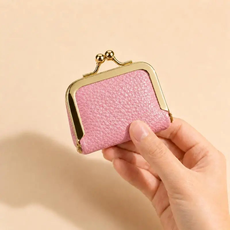 Mini Leather Lock Coin Purse | Jewelry & Earring Pouch Bag