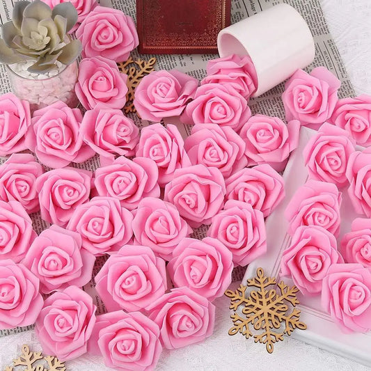 40/80 Pcs Artificial Foam Rose Flowers – Wedding & Home Decor Artificial Flower Heads Peaceful Pleasures Health and Wellness