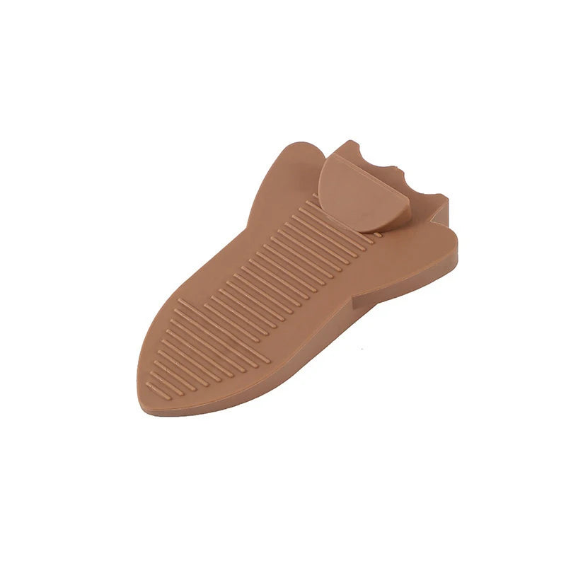 New 1Pcs Safety Rubber Door Stop Stoppers Block Wedge Doorstops Door Stopper Home Office Door Rear Retainer Anti-collision Stop Peaceful Pleasures Health and Wellness Coffee