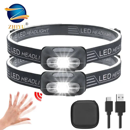 Mini LED Headlamp USB Rechargeable – Wave Sensor & 4 Modes LED Headlamp Oasis Select