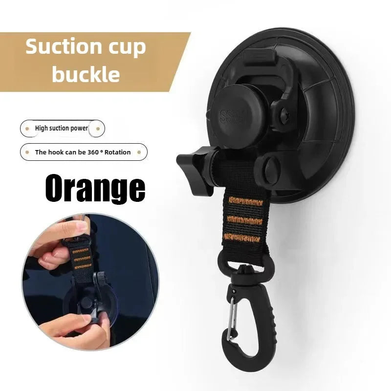 Car Tent Suction Cup Hooks | Camping Awning Buckle Clips 4-Pack