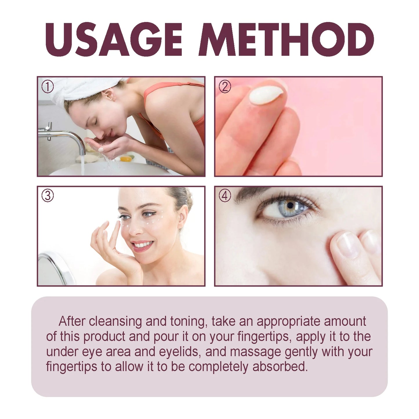 Niacinamide Firming Eye Cream Lock Moisture Reduce Dryness Relieve Fine Lines Increase Skin Elasticity Massage Eye Care Lotion Peaceful Pleasures Health and Wellness