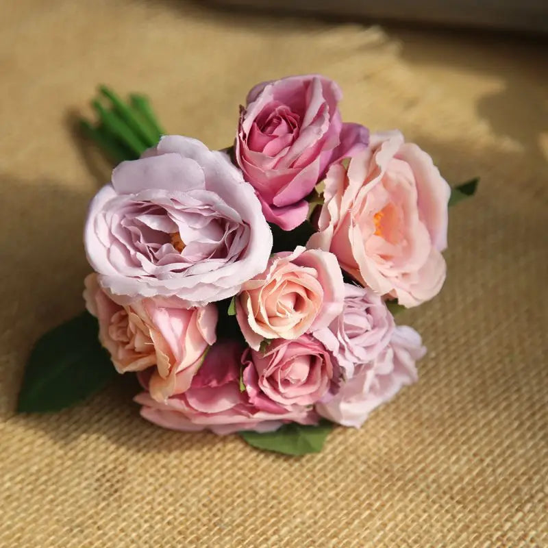 Silk Rose Wedding Bouquet – Artificial Bridal Flowers | Lovegrace