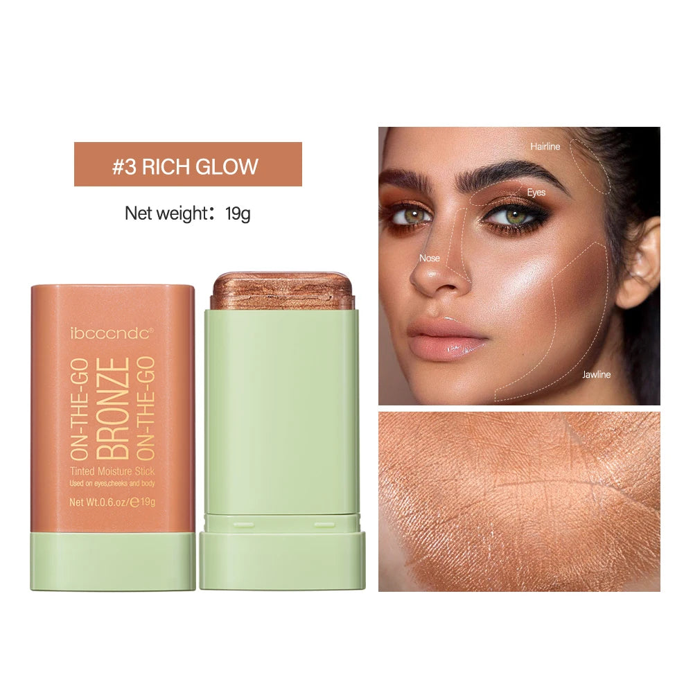 Multi-function Blush Stick Face Makeup Waterproof Easy Color Rouge Blusher Cream Contour Rendering Brightening Contour Makeup Peaceful Pleasures Health and Wellness