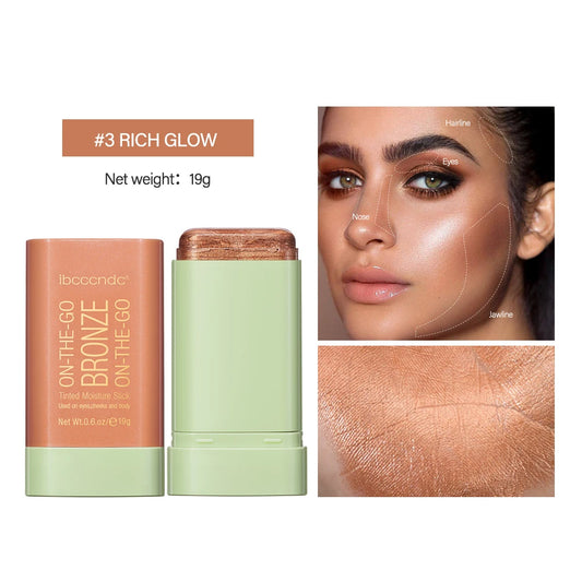 Multi-function Blush Stick Face Makeup Waterproof Easy Color Rouge Blusher Cream Contour Rendering Brightening Contour Makeup Peaceful Pleasures Health and Wellness