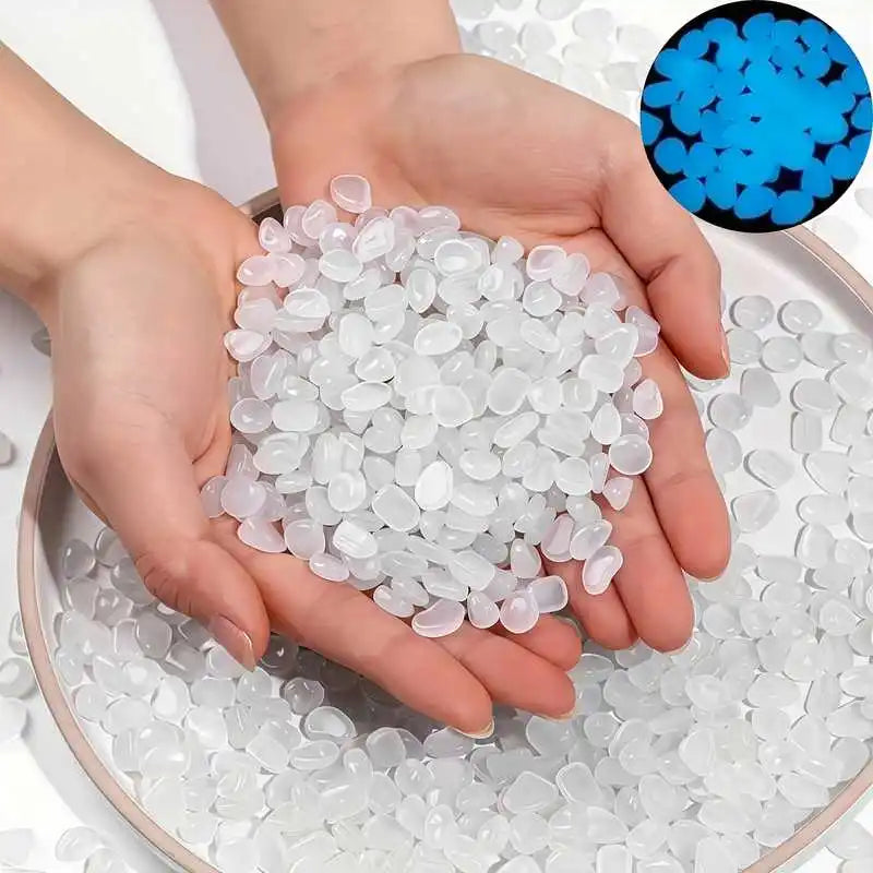 200Pcs Glow in the Dark Pebbles – Garden, Aquarium & Patio