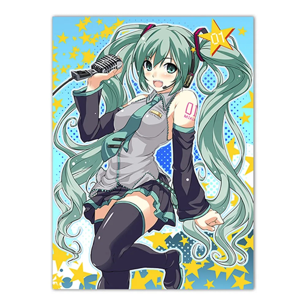 Hatsune Miku Canvas Wall Art Print | Anime Room Decor