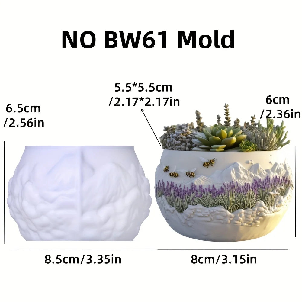 Windmill Town Silicone Mold – Resin Succulent Pot & Storage Box