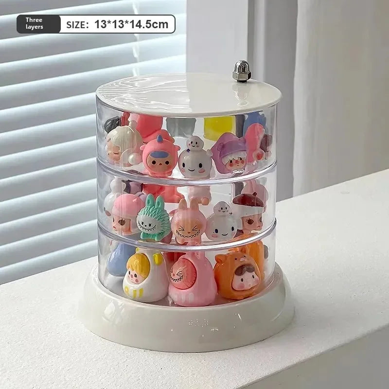 Rotating Multi-Layer Transparent Storage Box | Jewelry Organizer