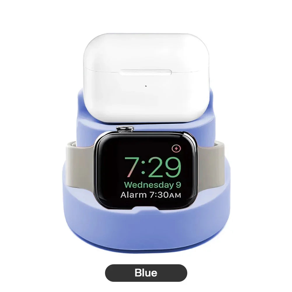 3-in-1 Silicone Charging Stand for Apple Watch & Earphones
