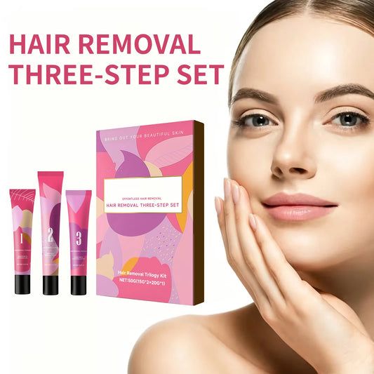 Facial Hair Removal Cream Kit Gentle Painless Depilatory Smoothing Refreshing Texture Sensitive Skin Softening Soothing Lotion Peaceful Pleasures Health and Wellness
