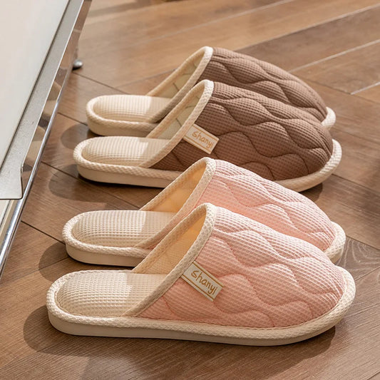 Women's Fuzzy Plush House Slippers | Soft Sole Indoor Slides
