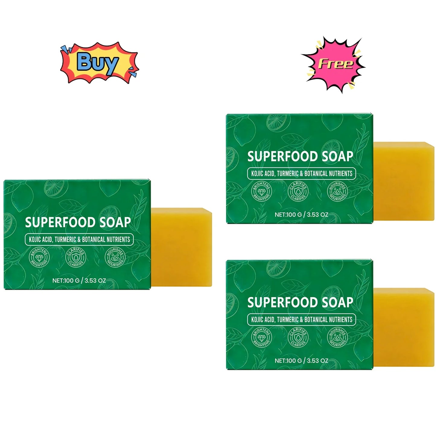 Natural Superfood Facial Soap – Brightening & Deep Cleansing Bar