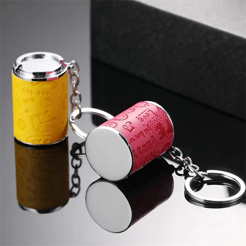 Metal Coin Tube Keychain – Portable Coin Storage Pendant