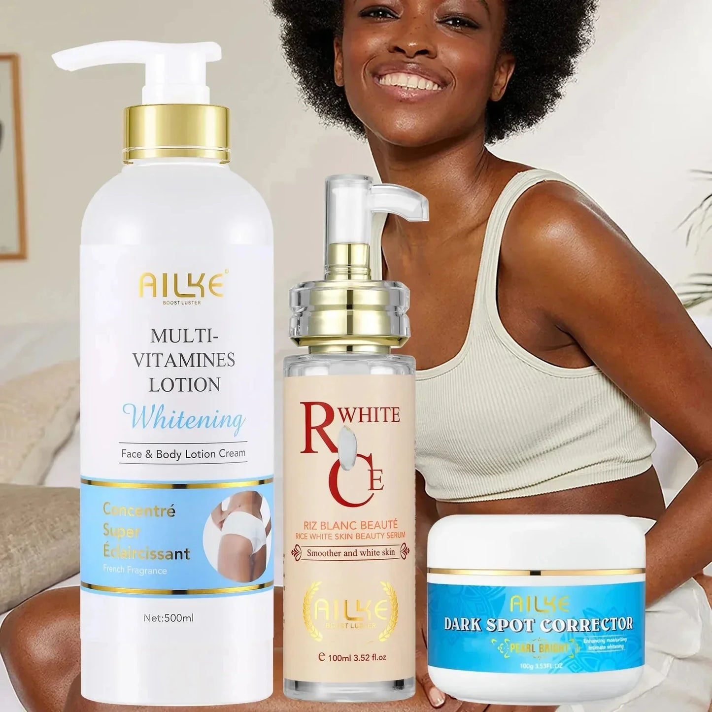 AILKE Multi-Vitamin Skin Care Set – Brightening & Dark Spot Removal