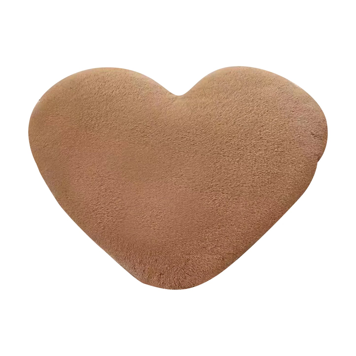 Cute Heart Shaped Pillow Soft Plush Throw Pillows Living Room Decor Valentines Day Wedding Gifts Love Pillow Heart Sofa Cushion Peaceful Pleasures Health and Wellness 30cm Light Brown