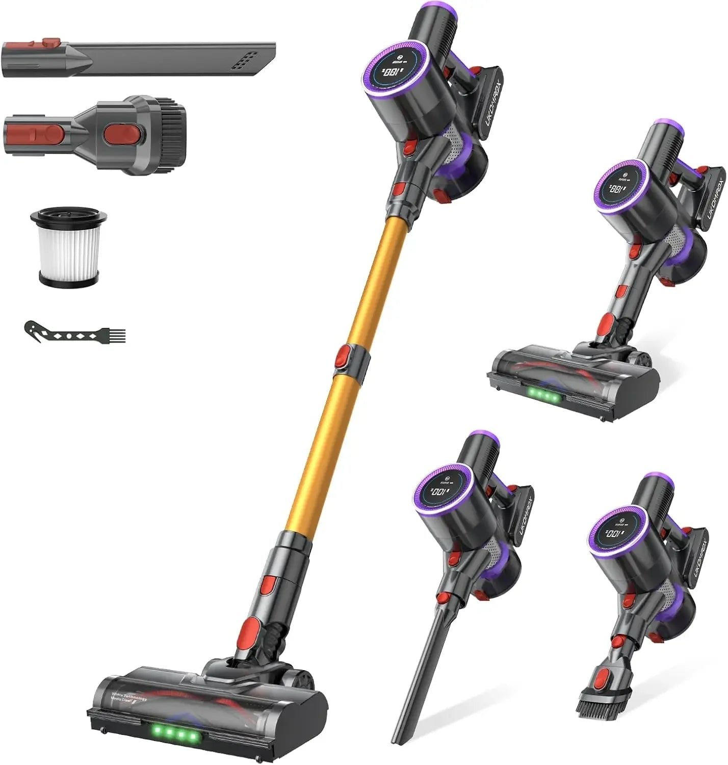 Cordless Stick Vacuum Cleaner: 550W Motor, 50KPA Suction, 45-Min Runtime, HEPA Filter for Pet Hair and Floors Peaceful Pleasures Health and Wellness United States