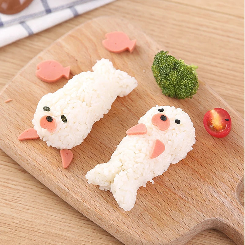 DIY Seal Style Rice Vegetable Roll Mold Commercial Sushi Mold Rice Bento Cutes Seal Shaped Rice Ball Mold Practical Baking Tools Peaceful Pleasures Health and Wellness