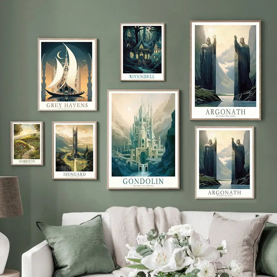 Dark Forest Tower Canvas Wall Art Poster | Nordic Home Decor Canvas Wall Art Peaceful Pleasures Health and Wellness