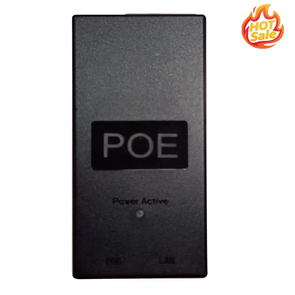 48V 24W Desktop PoE Power Injector – Ethernet Adapter for CCTV