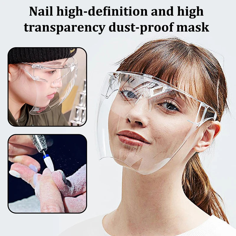 Professional Full Face Shield Unisex Eye Shield Mask Sunglasses Shield Face Protectors Guard Nail Art Kitchen Cooking Tool Peaceful Pleasures Health and Wellness