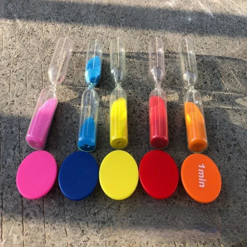 6-Piece Hourglass Sand Timer Set – Kids Desk Décor & Gift Sand Timer Set Peaceful Pleasures Health and Wellness