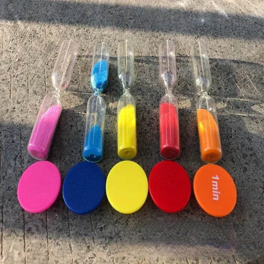 6-Piece Hourglass Sand Timer Set – Kids Desk Décor & Gift Sand Timer Set Peaceful Pleasures Health and Wellness