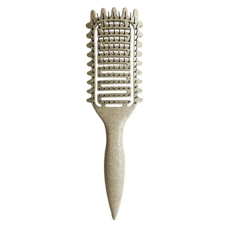 3-in-1 Curl Defining Detangling Hair Brush for Curly Hair Curl Defining Brush Peaceful Pleasures Health and Wellness 1Pc Beige