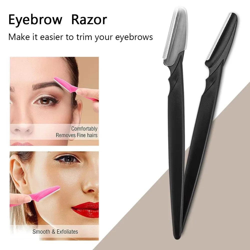 3/5/12/20pcs Eyebrow Razors With Container Facial Eye Brow Trimmer In Case Hair Removal Shaver Safe Blades Trimming Tools Peaceful Pleasures Health and Wellness