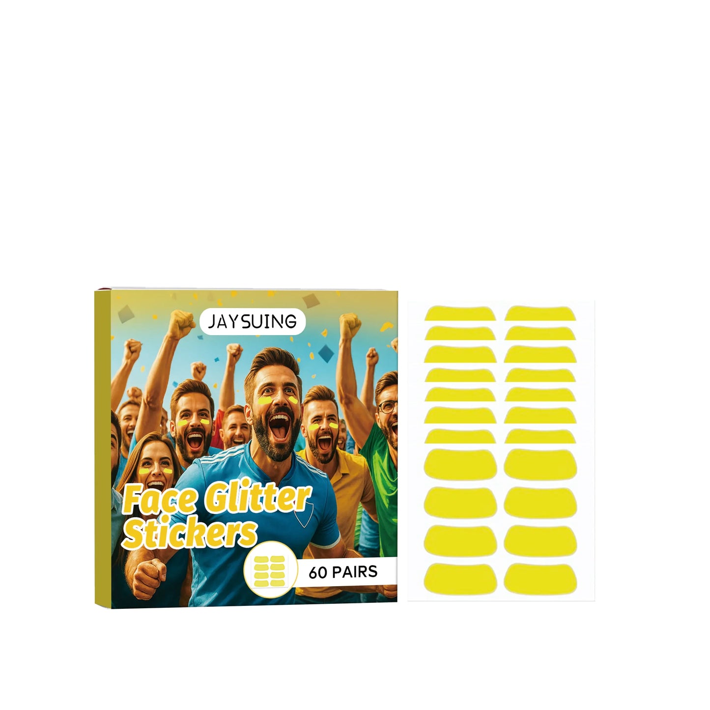 Glitter Face Stickers – Waterproof Sparkly Game Day & Party
