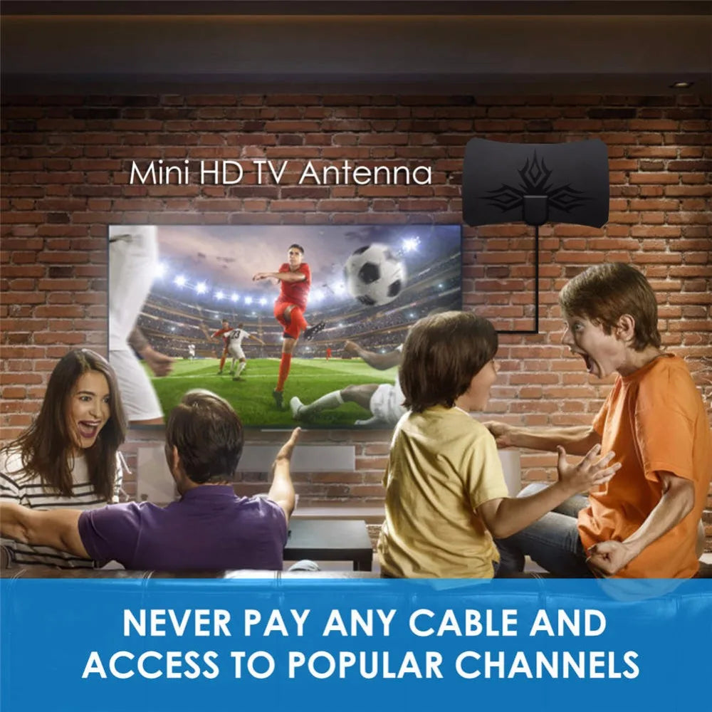 4K 1080P Indoor HDTV Antenna – ATSC DVB-T2 35dBi Flame Design