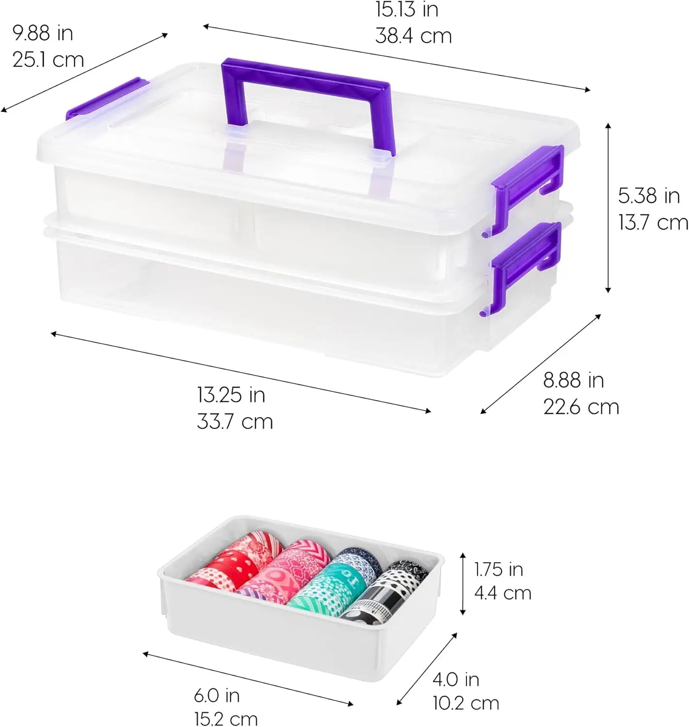 9 Qt Clear Storage Container with Lid – Stackable, Portable, Latch Peaceful Pleasures Health and Wellness