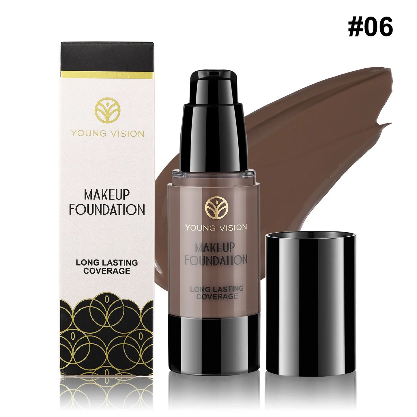 White Matte Liquid Foundation Full Coverage Concealer Base 30ml