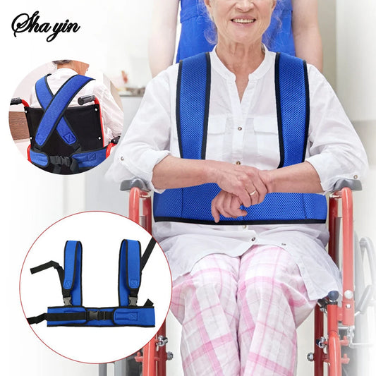 Wheelchair Waist Strap Belt Breathable Elderly Wheelchair Anti-Fall Azimuth Support Fixing Straps Nursing Band For Elderly Peaceful Pleasures Health and Wellness