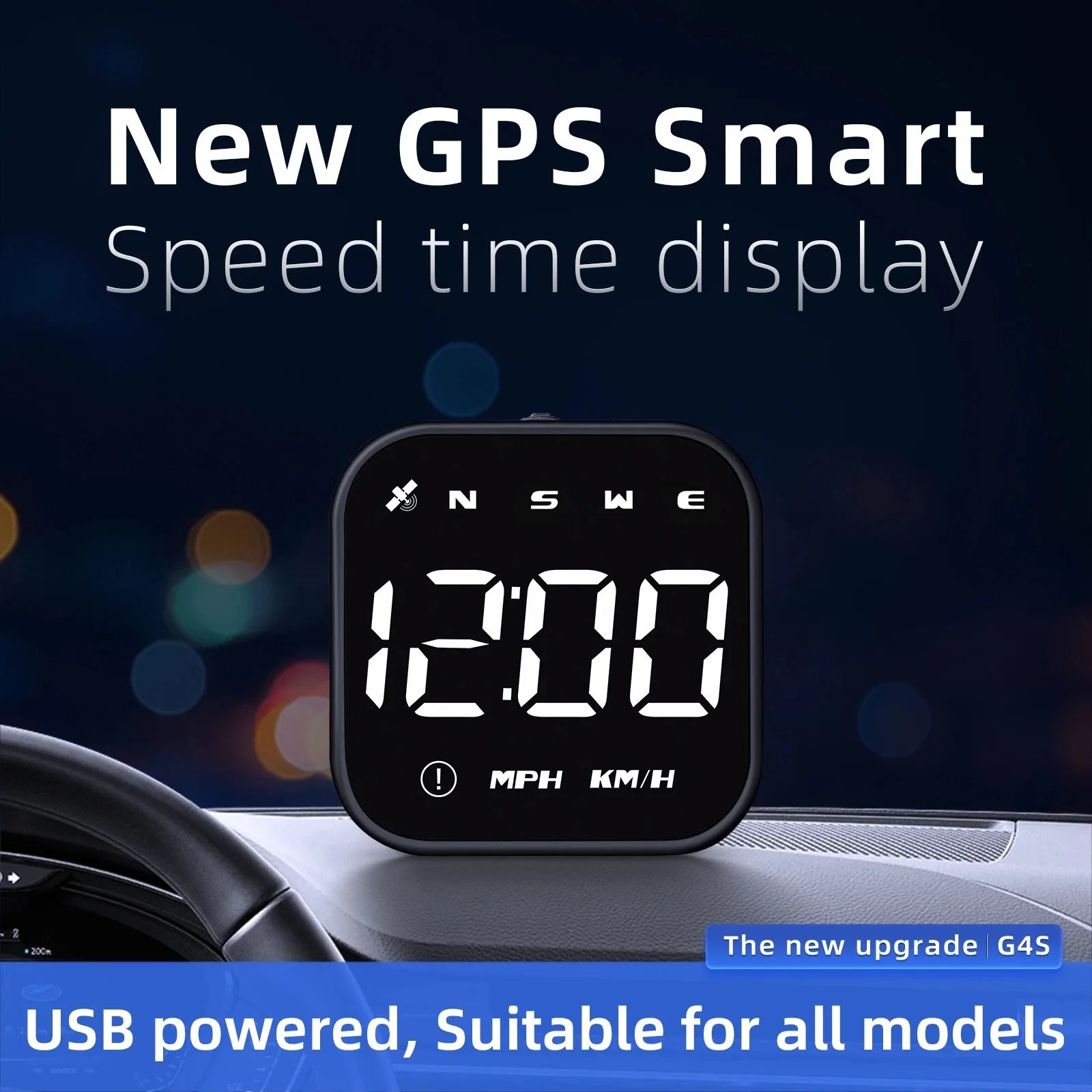 G4S Mini GPS HUD Universal Car Head Up Display Digital Windshield Projector Speedometer KMH MPH Peaceful Pleasures Health and Wellness Default Title