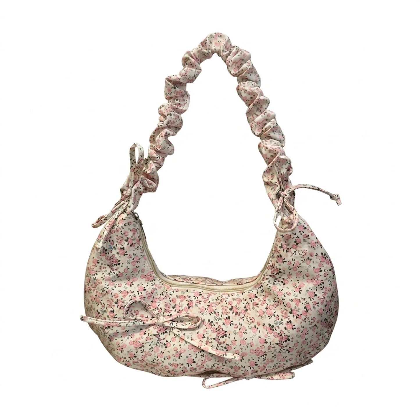 Women Floral Print Large Capacity Tote Bag Shoulder Underarm Bag With Durable Polyester Material And Multiple Carrying Styles Peaceful Pleasures Health and Wellness Pink