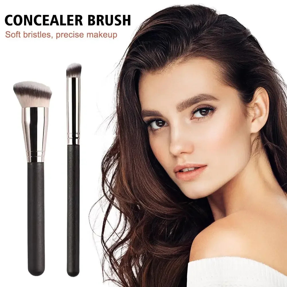 Concealer Brush Under Eye Mini Angled Nose Contour Brush for Concealing Blending Setting Cosmetic Small Makeup Foundation brush Peaceful Pleasures Health and Wellness