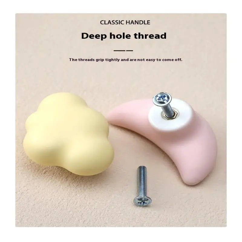 1pc Children's Furniture Handles Nordic Ceramic Children Room Cabinet Handles Macaron Colorful Round Drawer Knobs And Pulls Peaceful Pleasures Health and Wellness