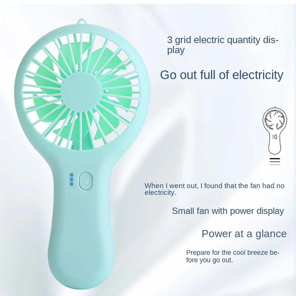 Cute Mini Portable Fan USB Charging 3-speed - Handheld Small Electric Fan Fan for Men and Women Suitable for Room Home Peaceful Pleasures Health and Wellness