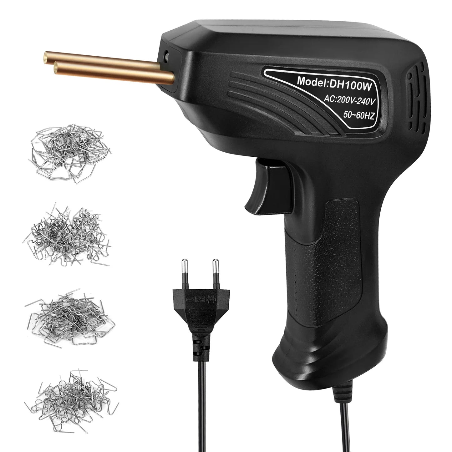 New Heat Gun Plastic Welding Machine Bumper Soldering Iron Staples Bumper Repair Car Tools Kit HOT Stapler Plastic Welder Peaceful Pleasures Health and Wellness EU Black