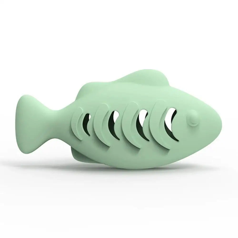 Silicone Fish Cat Toy – Treat Dispenser & Catnip Stuffer